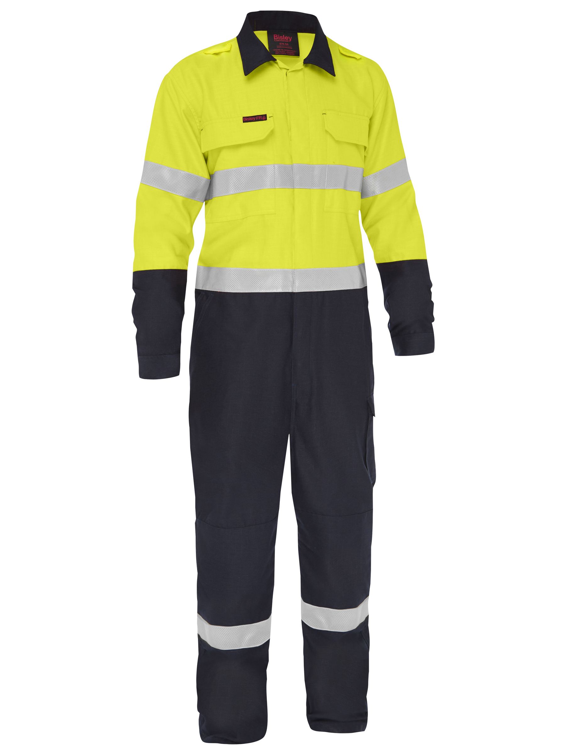 Apex 185/240 Taped Hi Vis FR Ripstop Vented Coverall (BC8477T)
