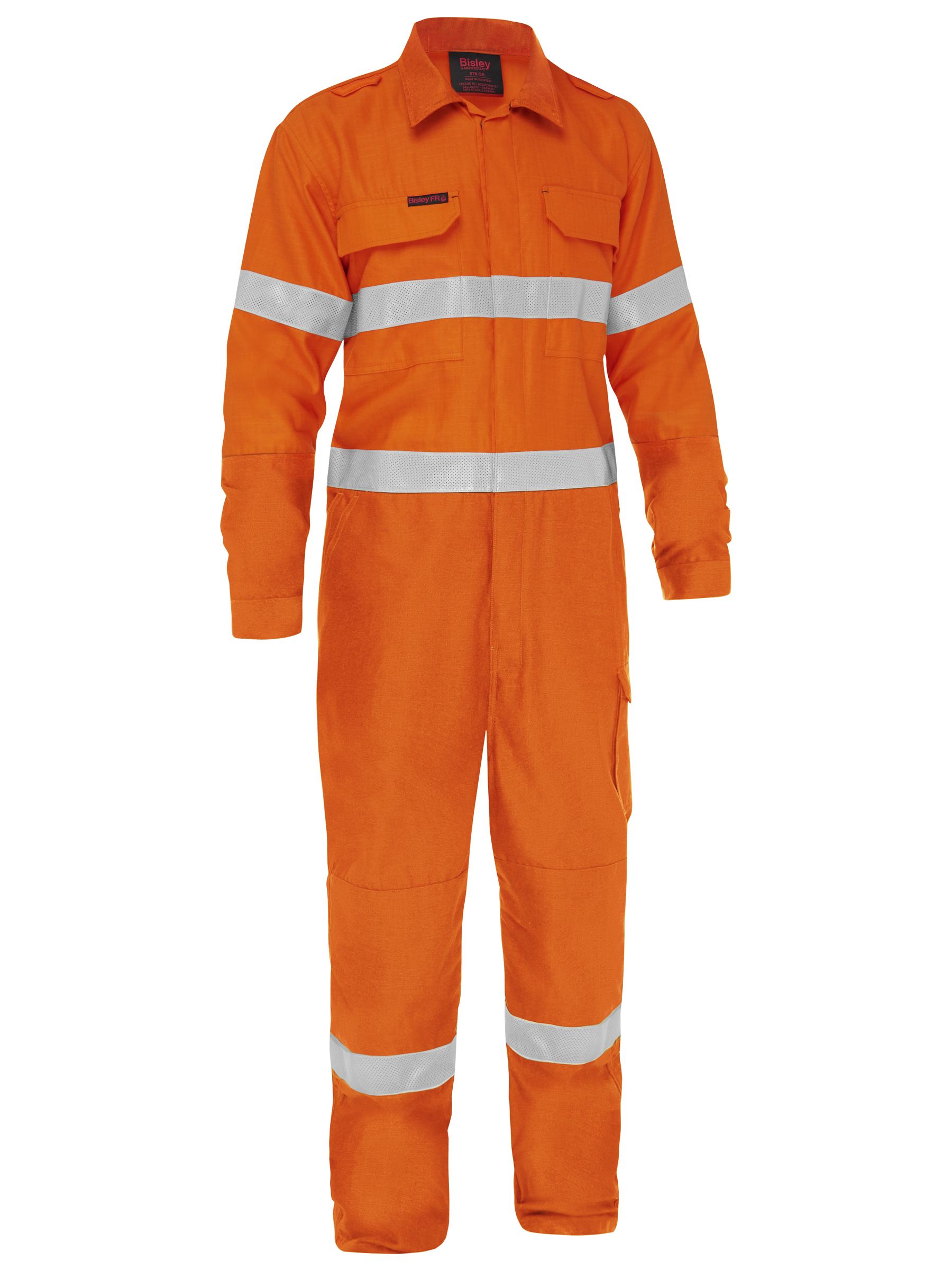 Apex 185 Taped Hi Vis FR Ripstop Vented Coverall (BC8478T)