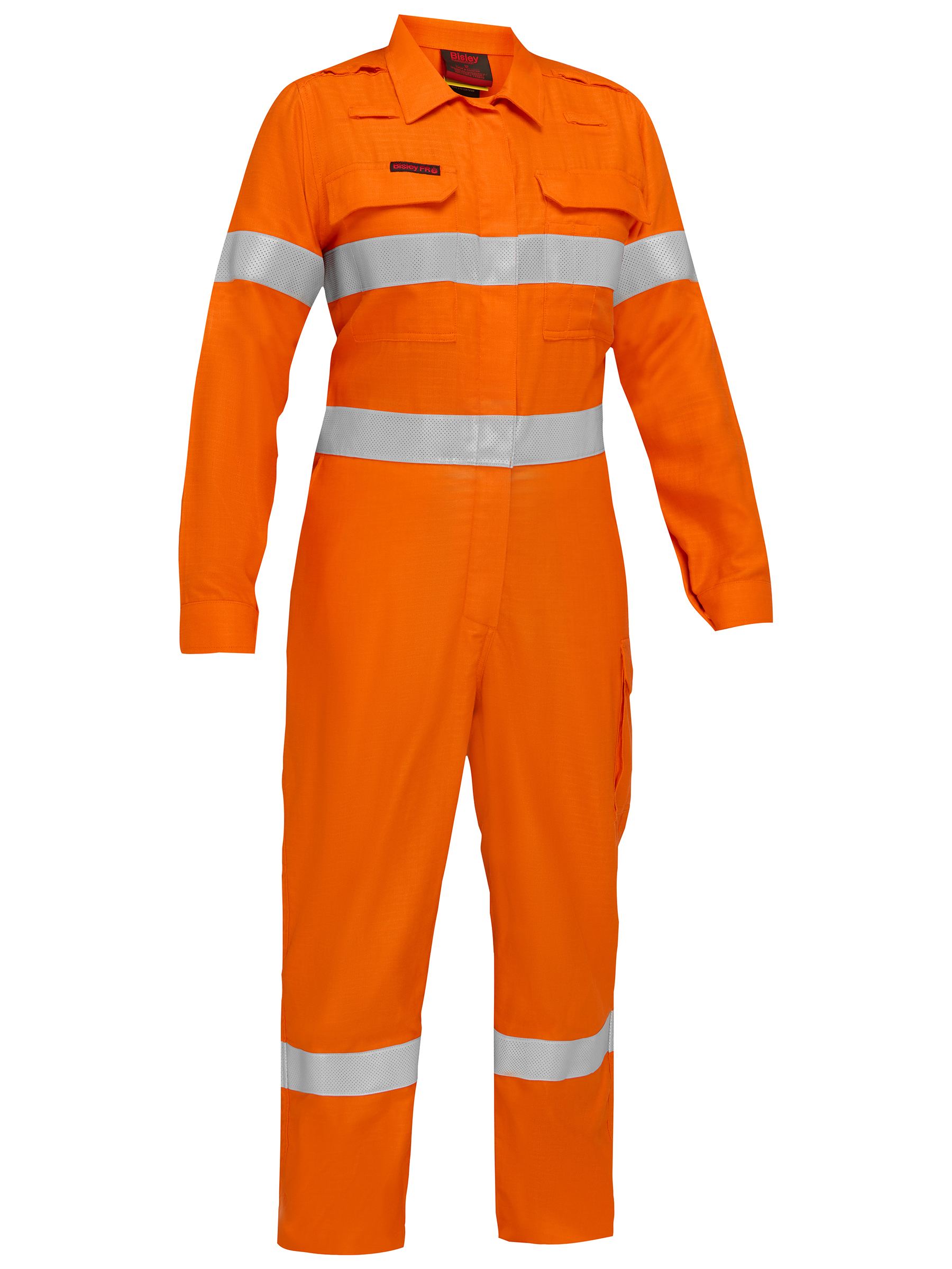 Apex 160/185 Women's Taped Hi Vis FR Zip Front Coverall (BCL8475T)