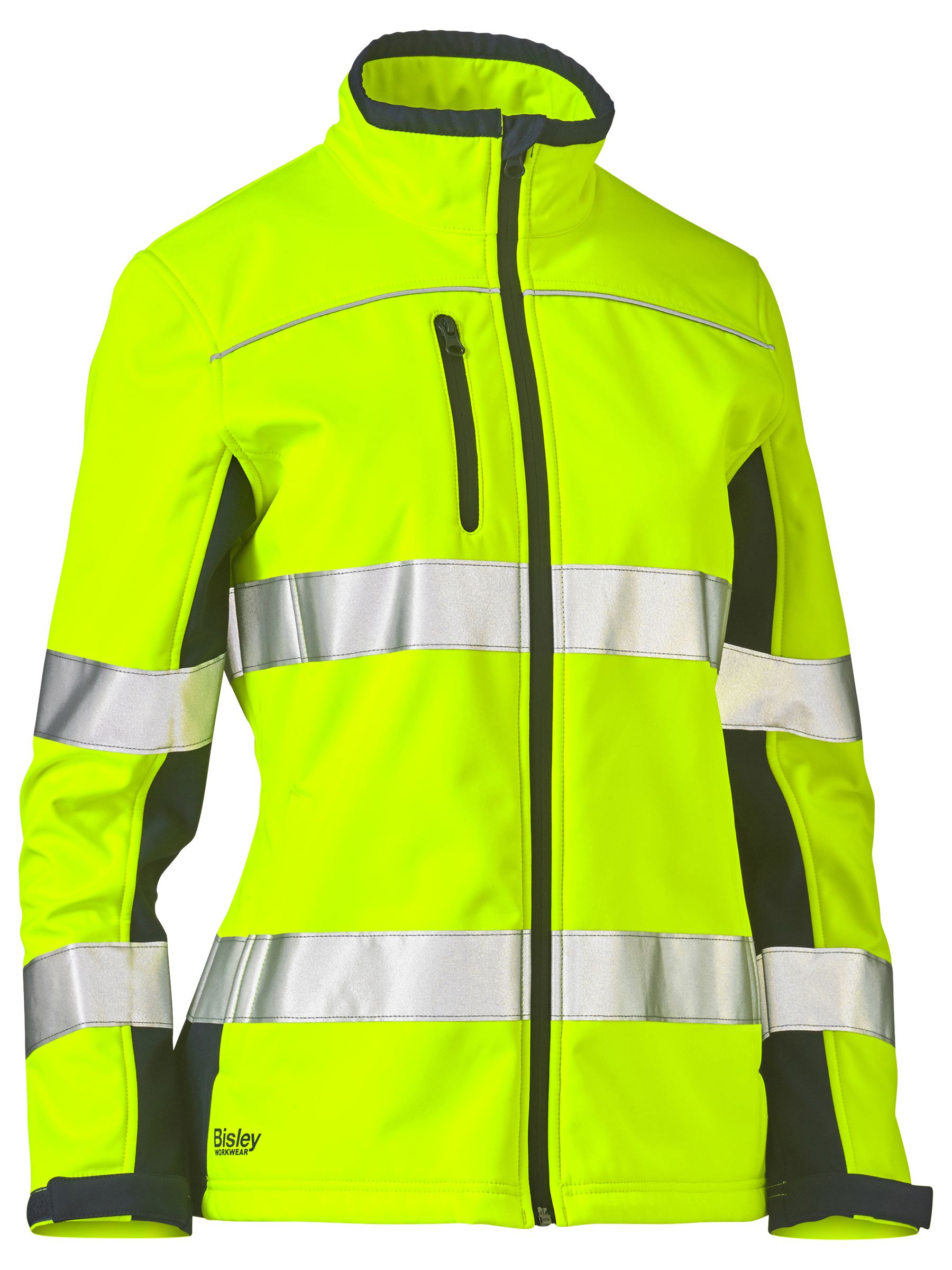 Women's Taped Two Tone Hi Vis Soft Shell Jacket (BJL6059T)