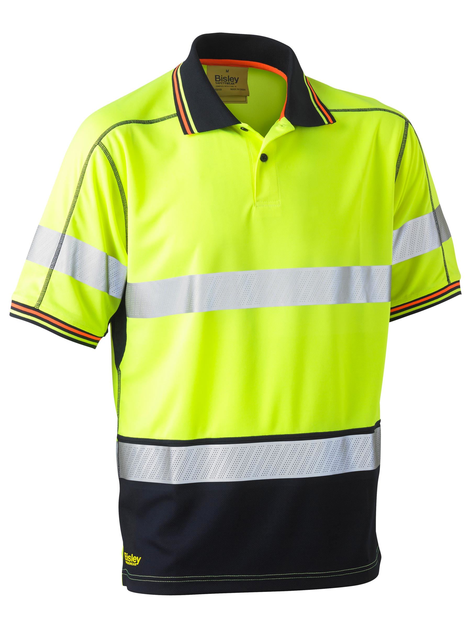 Taped Hi Vis Polyester Mesh Polo (BK1219T)