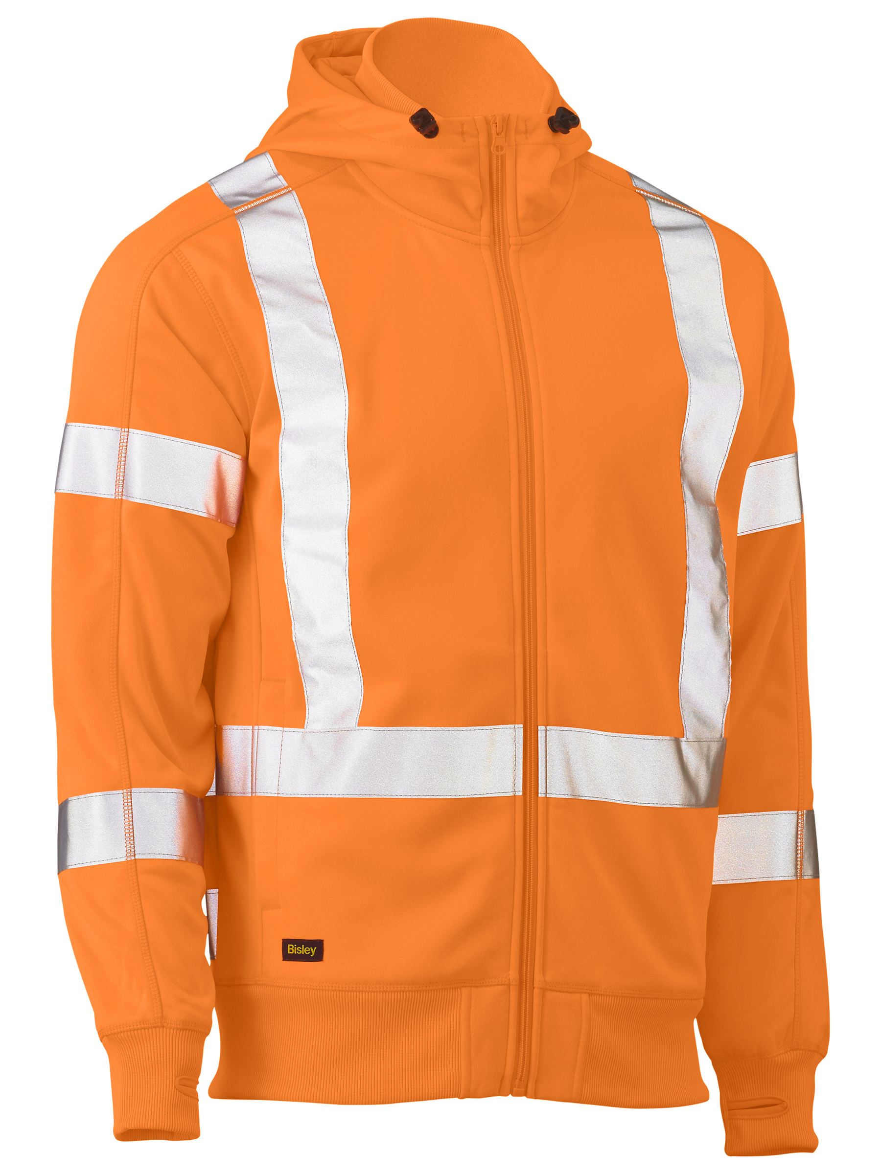 X Taped Hi Vis Zip Front Fleece Hoodie (BK6819XT)
