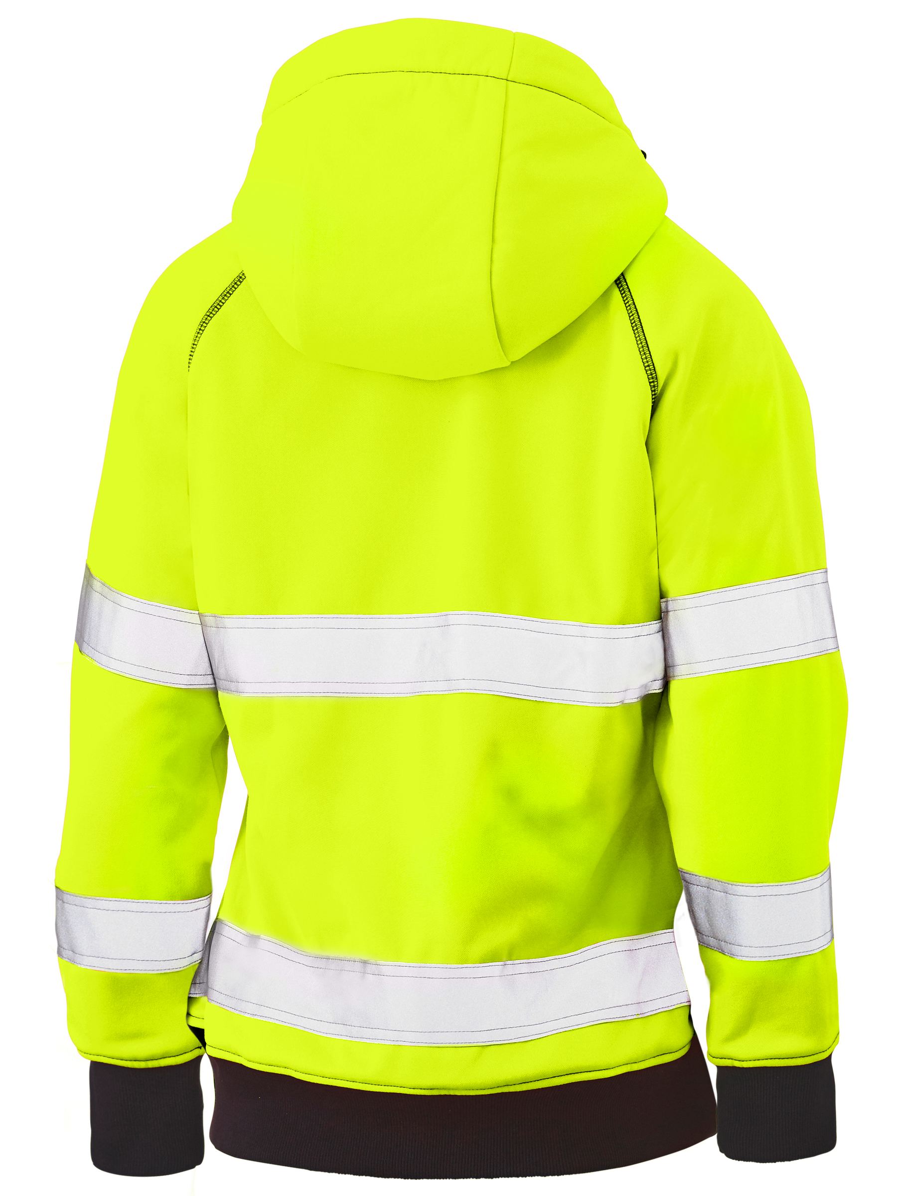 Women's Taped Hi Vis Fleece Zip Front Hoodie with Sherpa Lining (BKL6819T)