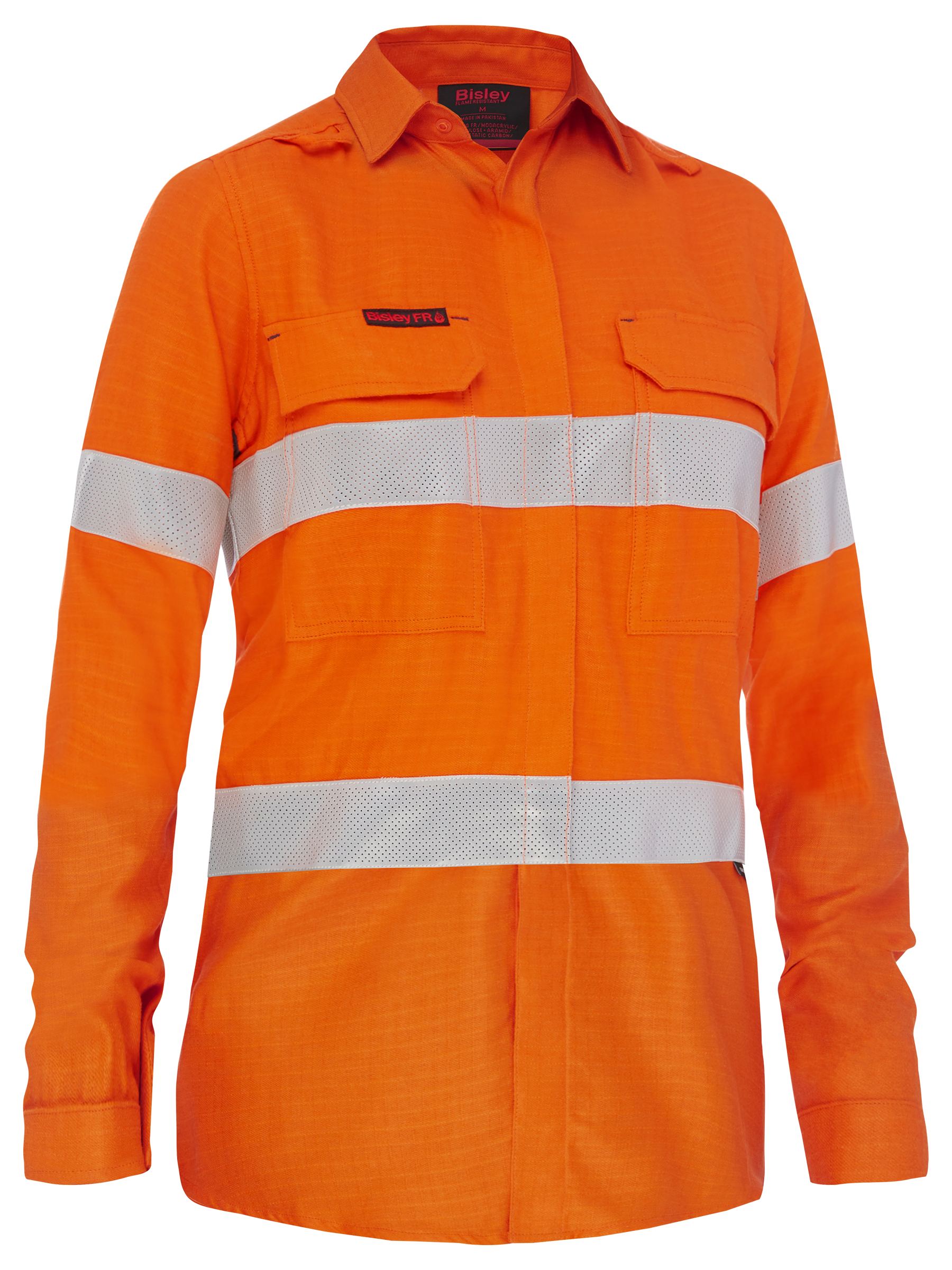 Apex 185 Women's Taped Hi Vis Ripstop FR Vented Shirt (BL8439T)