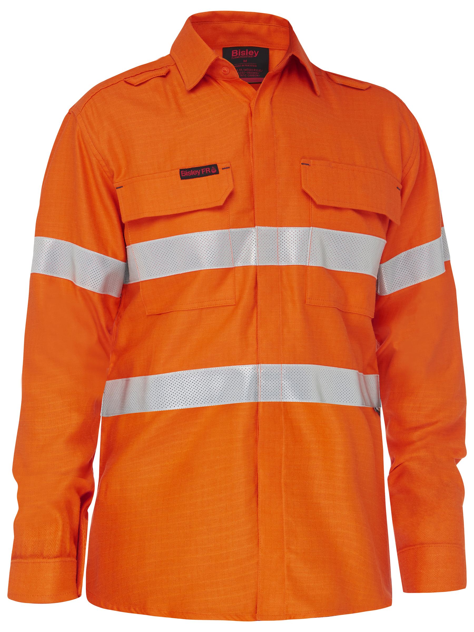 Apex 185 Taped Hi Vis Ripstop FR Vented Shirt (BS8439T)