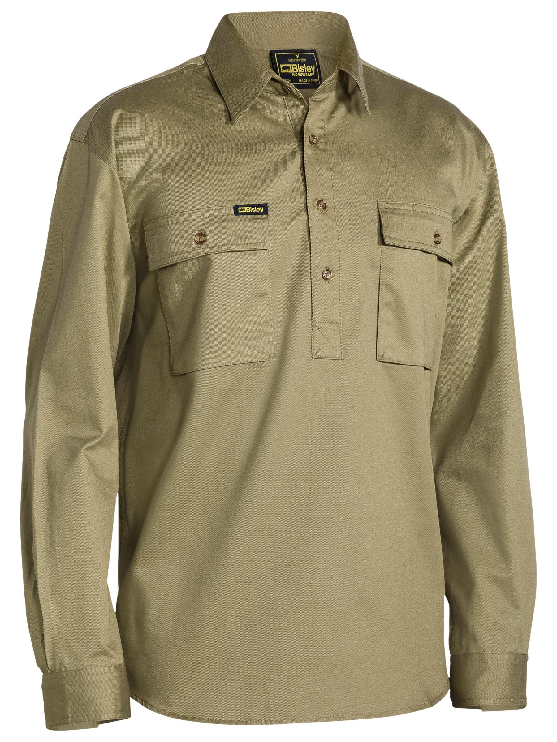 Closed Front Cotton Drill Shirt (BSC6433)
